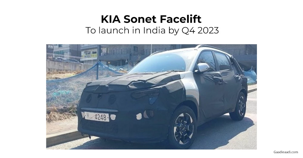Kia Sonet Facelift Expected Launch Q4 2023