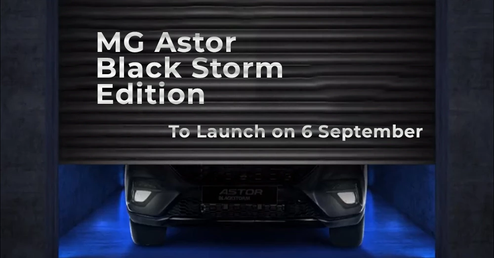 MG Astor Black Storm Edition to Launch on 6 September