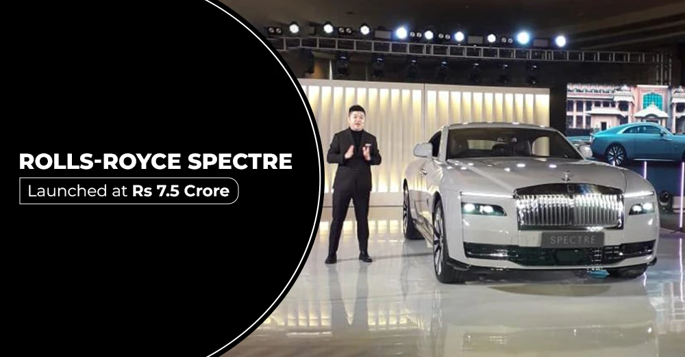 Rolls Royce Spectre Launched at Rs 7.5 Crore
