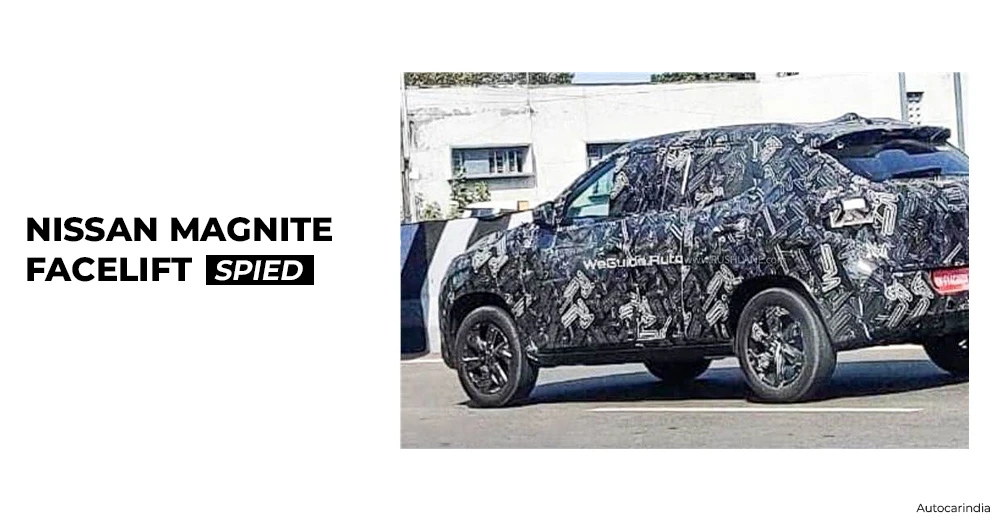 Nissan Magnite Facelift Spied First Time