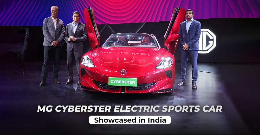 MG Cyberster Electric Sports Car Showcased in India
