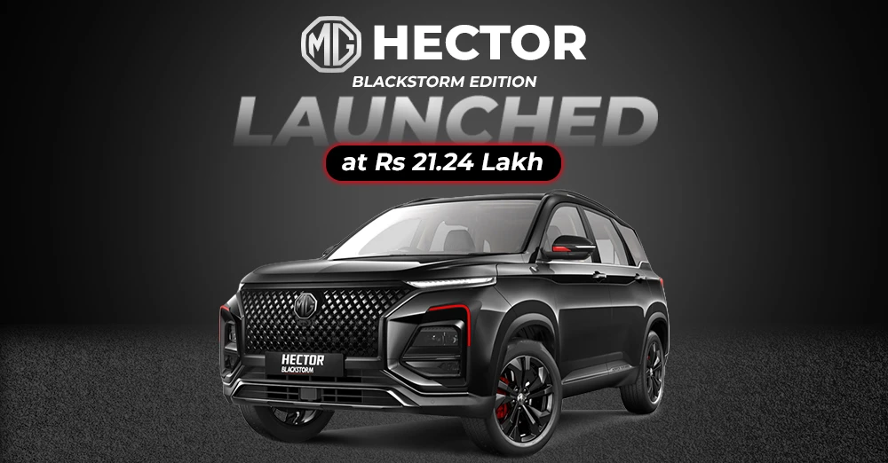 MG Hector Blackstorm Edition Launched at Rs 21.24 Lakh