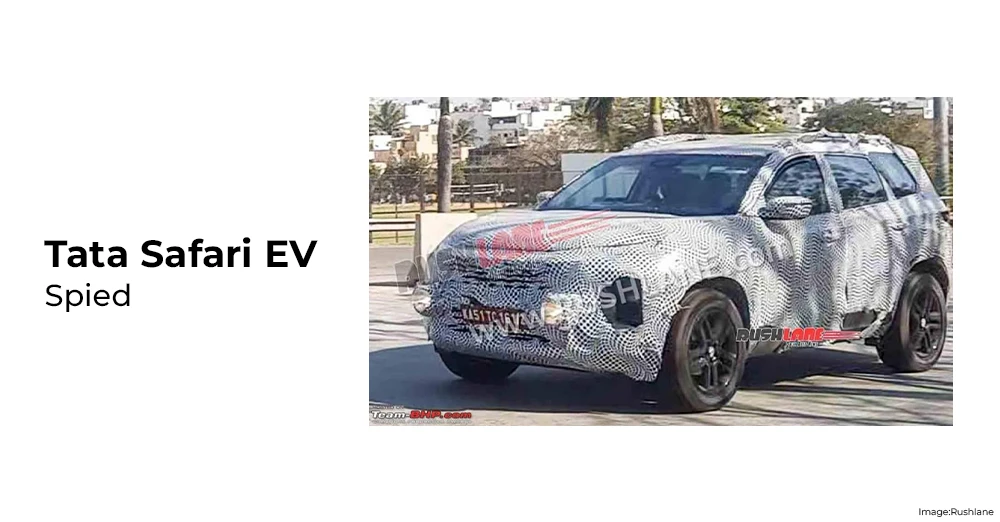 Tata Safari EV Spied