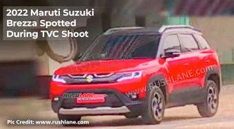2022 Maruti Suzuki All-New Brezza Spotted During TVC Shoot