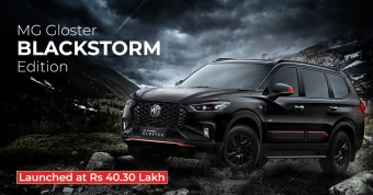 MG Gloster BLACKSTORM Edition Launched at Rs 40.30 Lakh