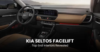 KIA Seltos Facelift Top End Interiors Revealed