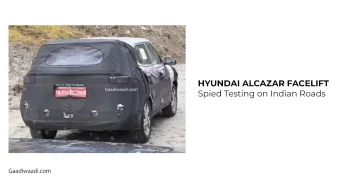 Hyundai Alcazar Facelift Spied Testing on Indian Roads