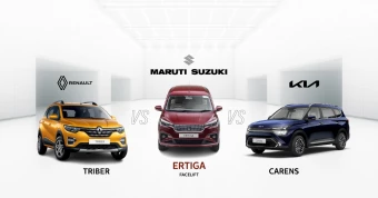 Maruti Suzuki Ertiga Facelift vs Kia Carens vs Renault Triber