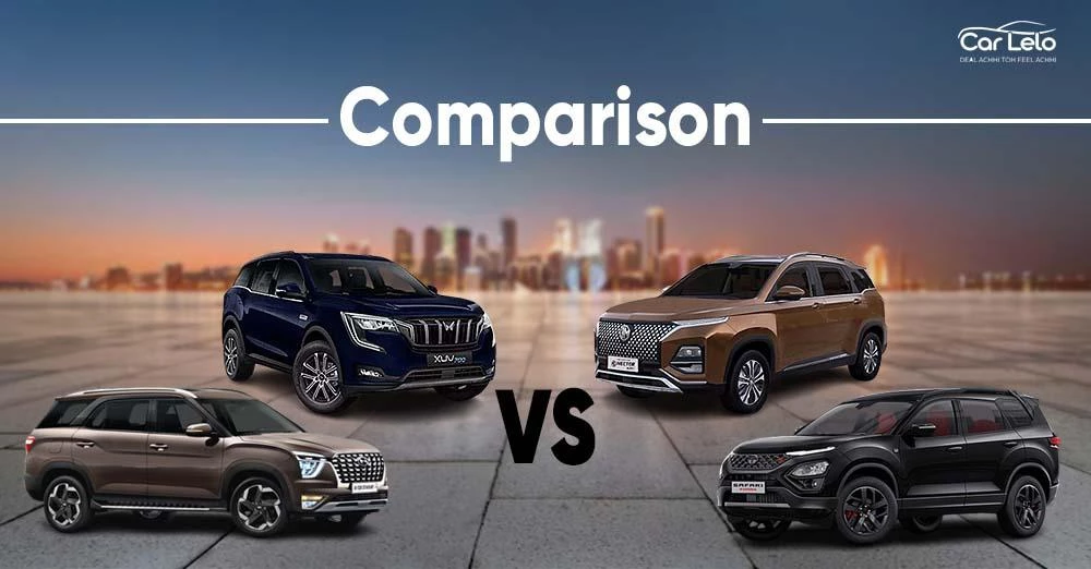 Alcazar Facelift vs Safari vs Hector Plus vs XUV700: Comparison