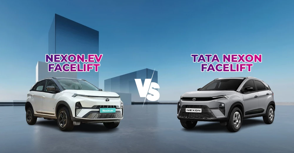 Tata Nexon Facelift vs Nexon.ev Facelift