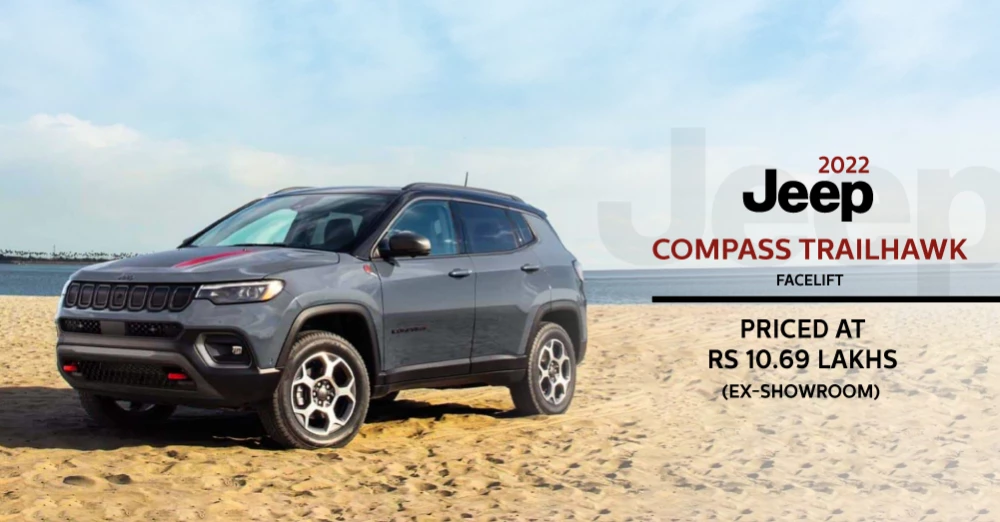 2022 Jeep Compass Trailhawk Facelift Launched at Rs 30.72 Lakhs in India