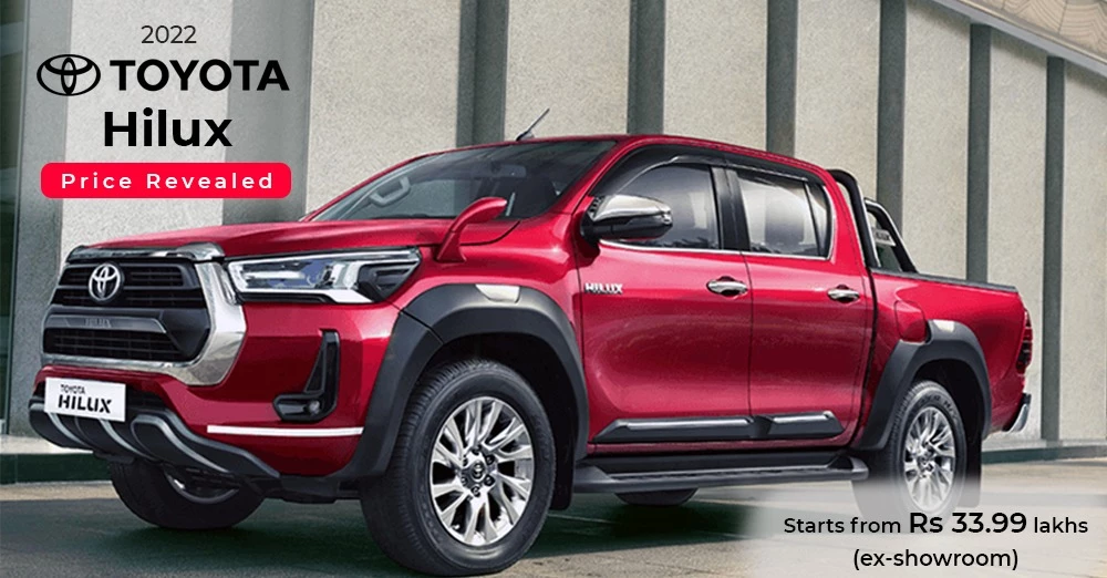 Toyota Hilux Price Starts at Rs 33.99 Lakhs in India