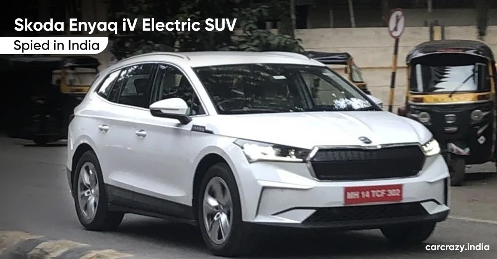 Skoda Enyaq iV Electric SUV Spied in India
