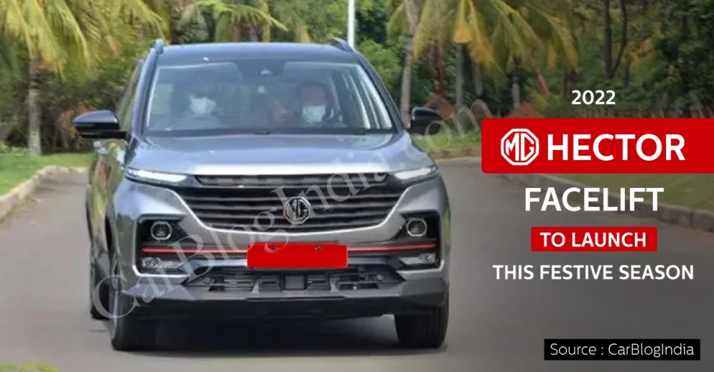 2022 MG Hector Facelift to Launch This Festive Season