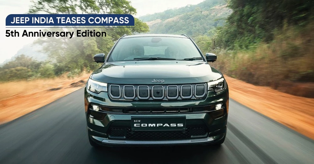 Jeep India Teases Compass 5th Anniversary Edition