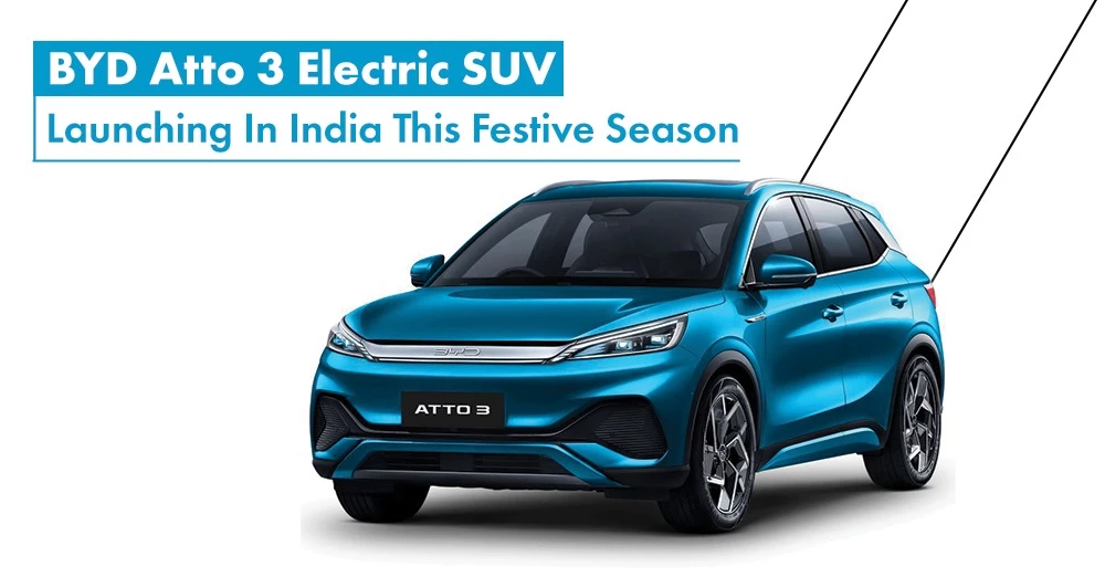 BYD Atto 3 Electric SUV Launching In India This Festive Season