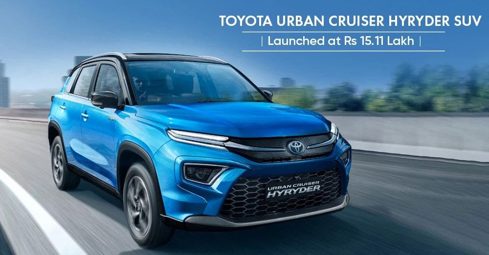 Toyota Urban Cruiser Hyryder SUV Launched at Rs 15.11 Lakh