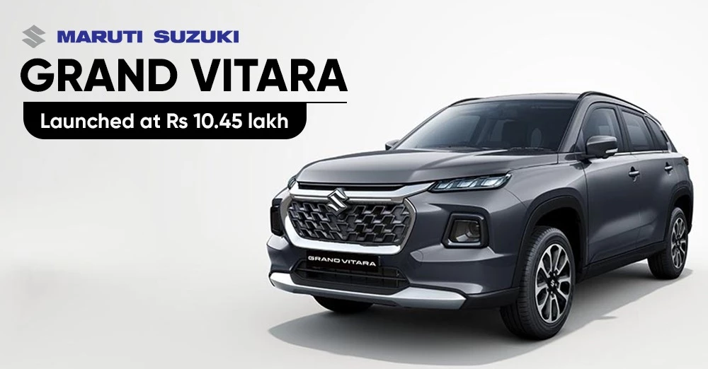 Maruti Suzuki Grand Vitara Launched at Rs 10.45 lakh