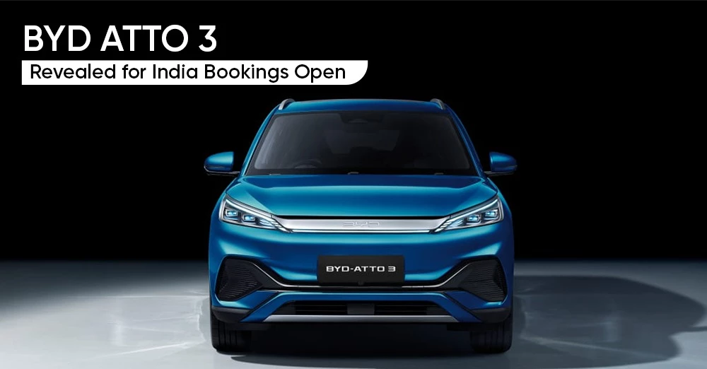 BYD ATTO 3 Revealed for India, Bookings Open