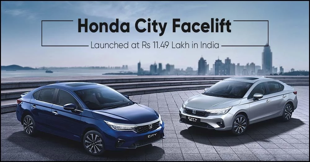 2023 Honda City Facelift Launched at Rs 11.49 Lakh in India