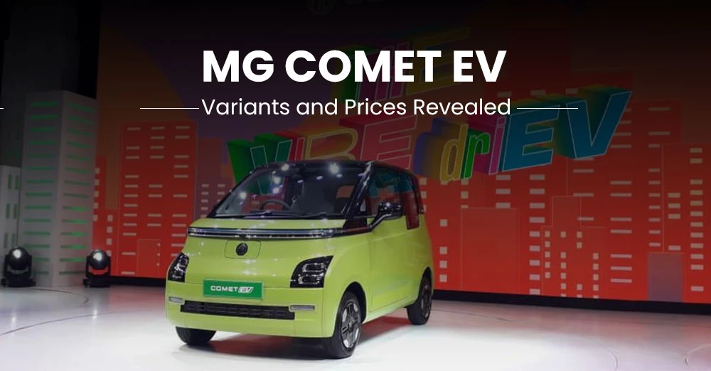 MG Comet EV Variants And Prices Revealed