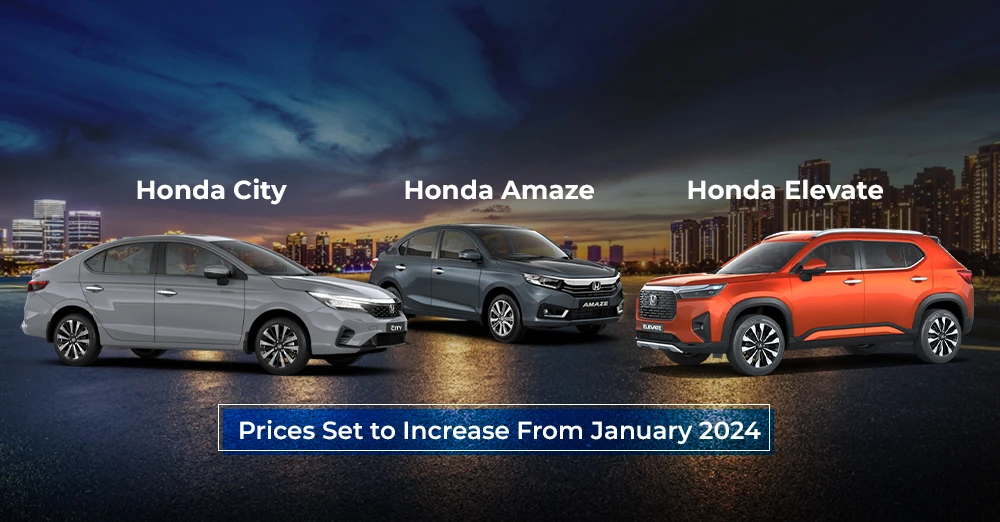 Honda Elevate, City and Amaze Prices Set to Increase From January 2024