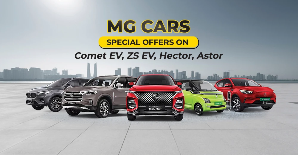 MG Motors Special Offers on Comet EV, ZS EV, Hector