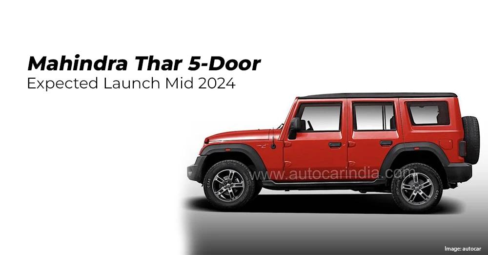 Mahindra Thar 5-Door Expected Launch Mid 2024