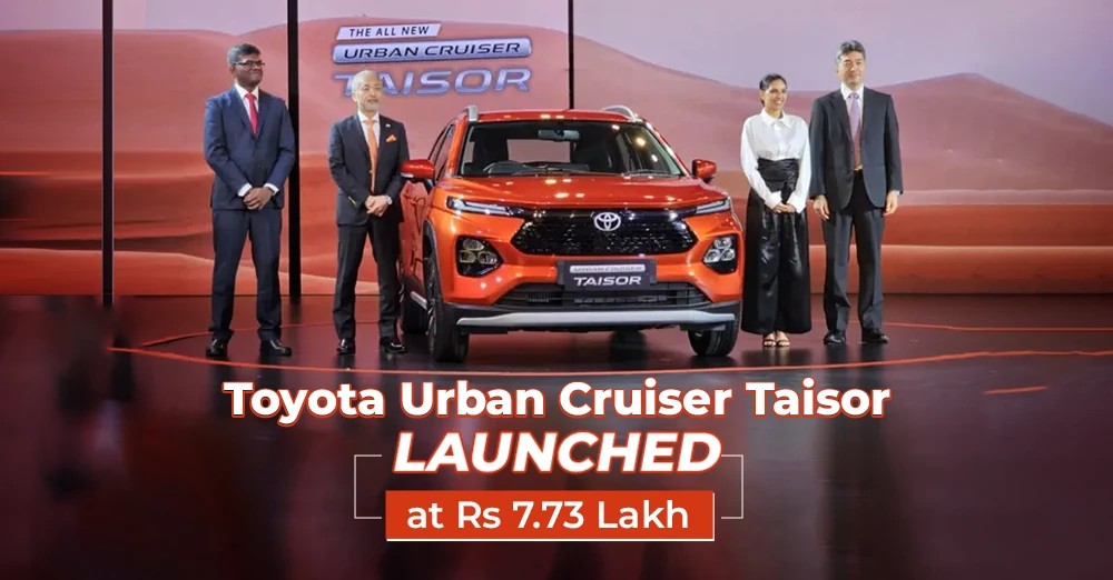 Toyota Urban Cruiser Taisor Launched at Rs 7.73 Lakh