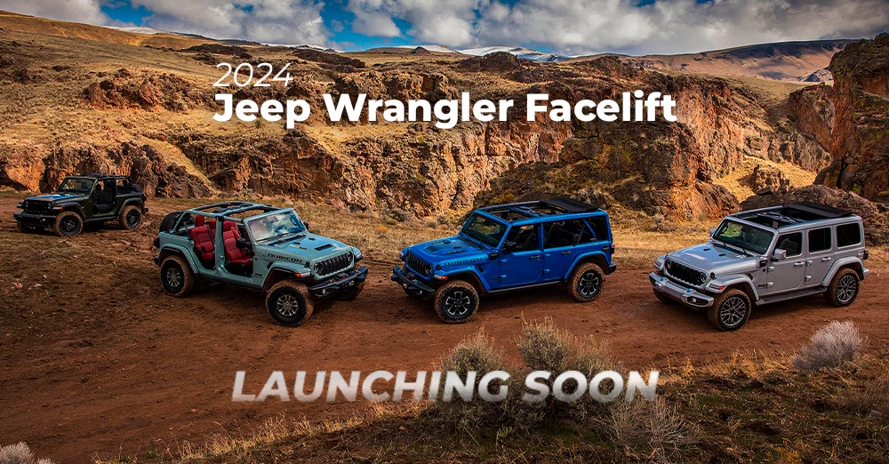 Jeep Wrangler Facelift Launching Soon - 2 Variants, 5 Colours