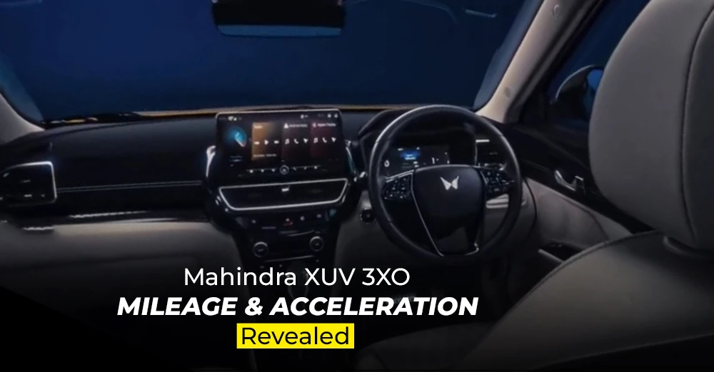 Mahindra XUV 3XO Interior, Mileage and Acceleration Revealed